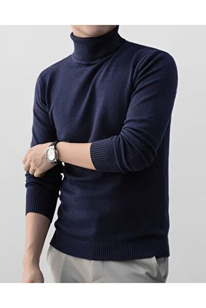 Masimar Men's Regular Fit Turtleneck Sweater Soft Textured Full Fisherman Sweatshirt