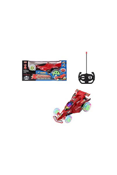 Toysea 1:12 RC Stunt Racing Car with 3D Flashing Lights & Music, Full-Function Remote Control Toy with USB