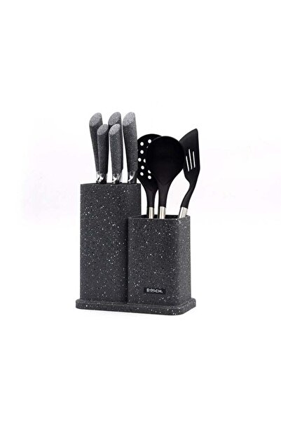 Generic Set of 9 Spoons and Knives Black