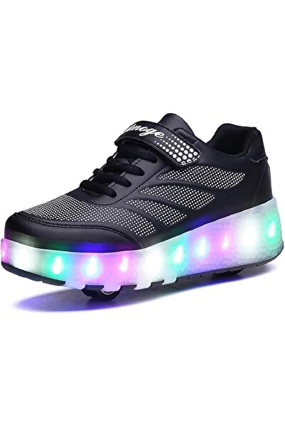 Genetic Roller Skates Light Up Double Roller Shoes for Kids - Boys Girls Outdoor Luminous Footwear