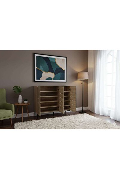 Generic Wooden 3 Door Shoes Cabinet, Netural Colour