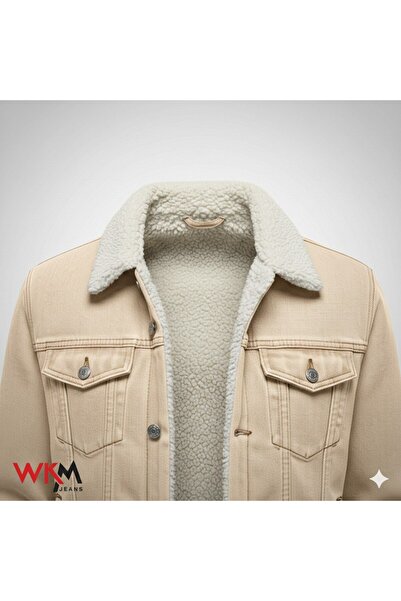 WKM Men's Classic Cut Shearling Jean Jacket