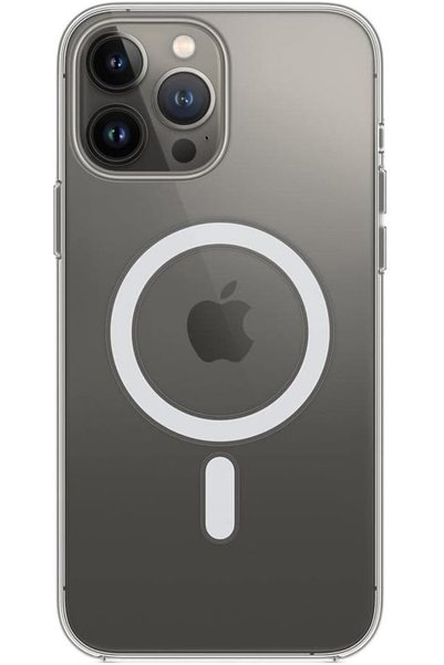 Apple غطاء حماية شفاف مع دعم شاحن MagSafe متوافق مع iPhone 13 Pro Max