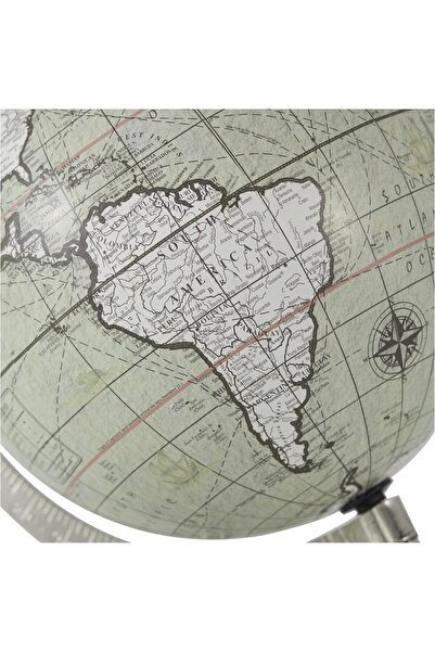 Deco 79 Marble Base Globe 17.78 × 17.78 × 28 cm - White