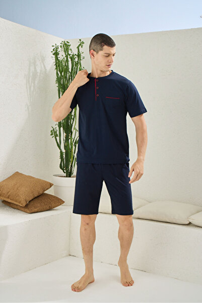 KLY New Season Plus Size Midi Collar Shorts Luxury Design Pajama Set