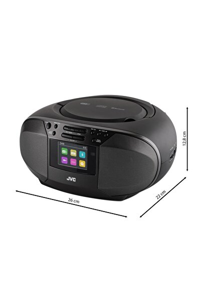 JVC RD-E664B-DAB CD radio, 2x2.5W RMS, Bluetooth, USB, LCD display, clock, remote control, black