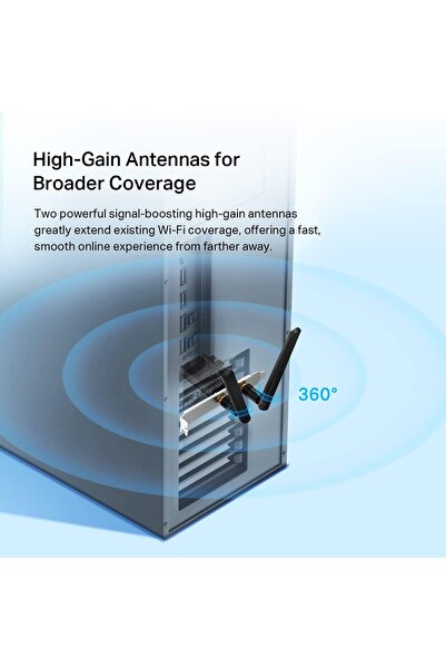 TP-LINK WiFi 6 PCIe WiFi Card AX3000 (Archer TX55E) - Bluetooth 5.2, WPA3, Dual Band