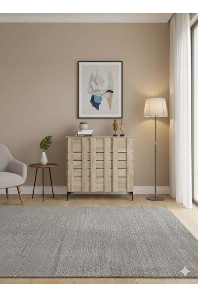 Generic Wooden 3 Door Shoes Cabinet, Netural Colour