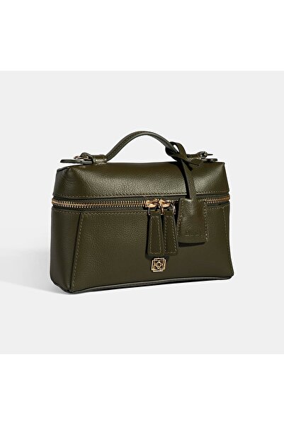 Desa Women's Green Shoulder Strap Mini Leather Handbag