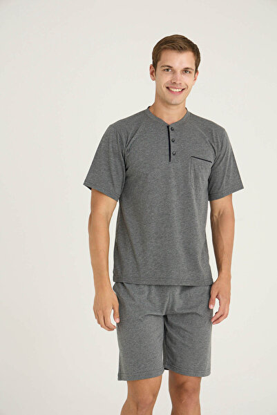 KLY New Season Plus Size Midi Collar Shorts Luxury Design Pajama Set