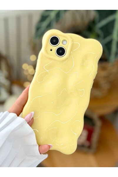 Go Aksesuar Iphone 15 Uyumlu 3d Bubble Tasarımlı Pastel Renk Esnek Silikon Kılıf