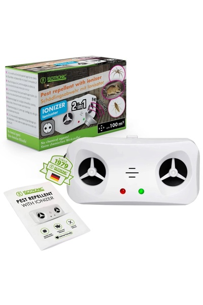 İsotronic 2 in 1 Pest Repellent- Ultrasunete și Ionizator , alungare șoareci,...