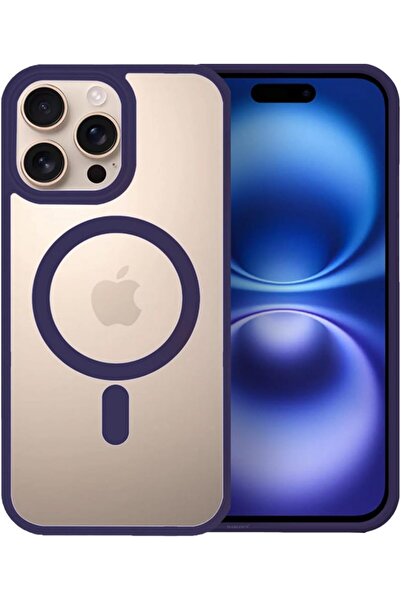 Margoun جراب iPhone 16 Pro Max - أكريليك شفاف بإطار ملون، TPU هجين سميك (أرجو...