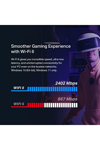 TP-LINK WiFi 6 PCIe WiFi Card AX3000 (Archer TX55E) - Bluetooth 5.2, WPA3, Dual Band