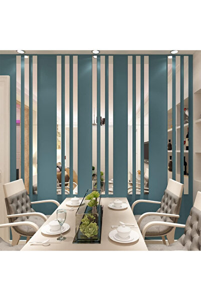 Bola Concept Ayna Pleksi Şerit Seti 2 mm Yapışkanlı Sticker Duvar Dekoru 10 P...