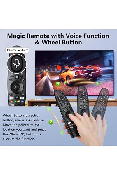 Yosun Magic Remote Control for LG TV (MR19BA/MR20GA/MR21GA/MR22GA/MR23GA) with Pointer and Voice