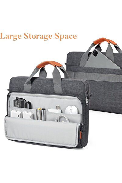 Generic bagasin 13-17 inch Laptop Shoulder Bag Carrying Case, Water-Repellent Fabric Briefcase