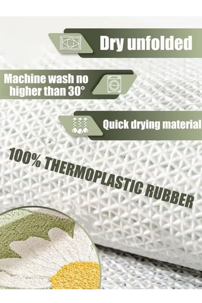 Generic Bath Mat 50x80cm Bathroom Rug Mat Non-Slip Area Rug Bath Carpet Absorbent Floor Mat Machine Washable