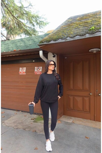 cemo Casual Long Sleeve Crew Neck Basic Blouse/Sweatshirt