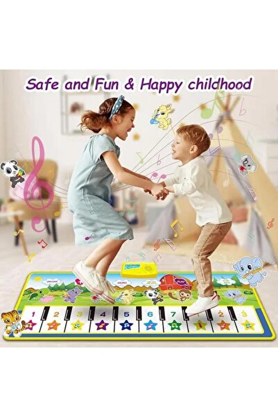 Generic Interactive Floor Piano Mat for Kids - 8 Instrument Sounds