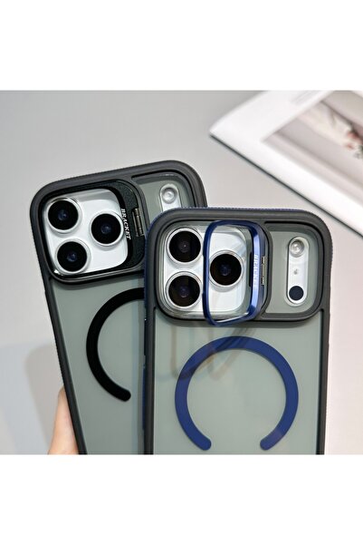 REDz Accessories KickStand MagCase Case, For iPhone 17 Pro Max, Two-tone Design, Integrated Stand, Navy Blue