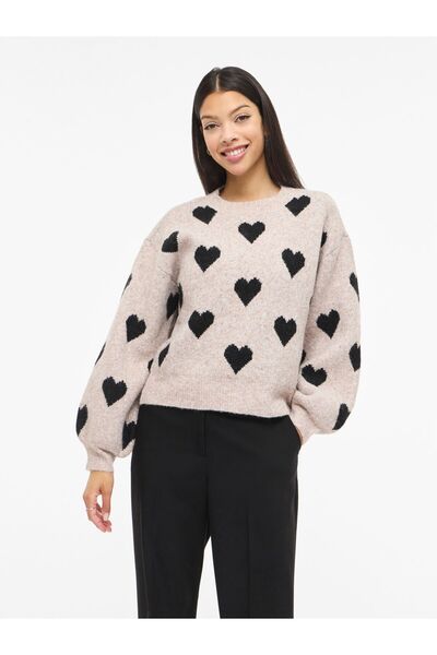 VILA Strickpullover VILUNA Rundhals