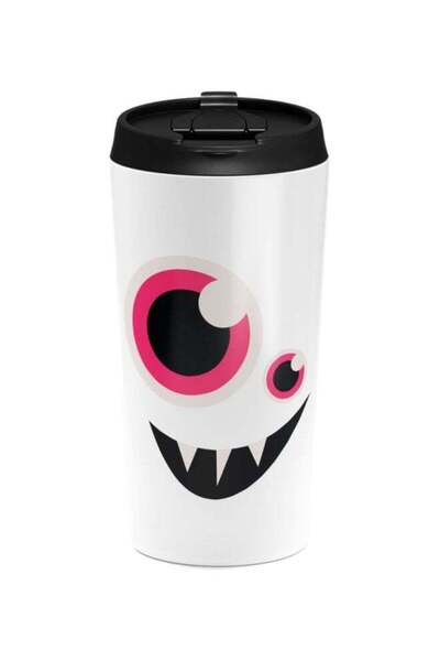 LOUD UNIVERSE Monsters Inc Printed Stainless Steel Travel Tumbler With Acryli...