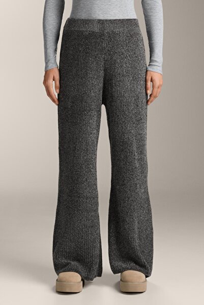 Oysho Cable knit flare trousers