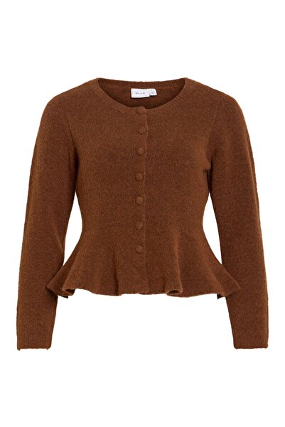 VILA Strickjacke VILUNA Peplum