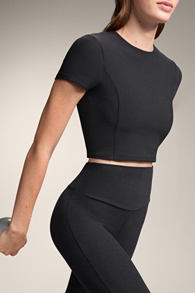 Oysho Comfortlux high-rise flare trousers