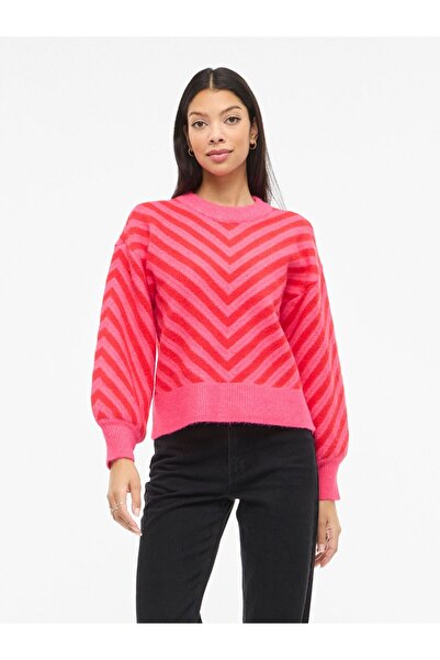 VILA Strickpullover VILUNA Rundhals