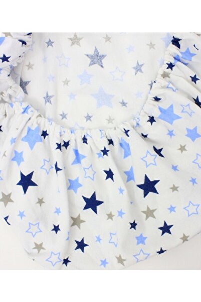 PRICHINDEL Cearșaf pentru pătuț, Prichindel, flanel, față-verso cu steluțe al...