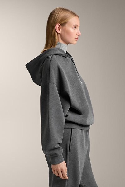 Oysho Boxy hooded sweatshirt with brushed modal marl
