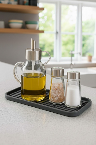 Orvila Silicone Non-Slip Square Oil Pot Mat Multi-Purpose Organizer Mat