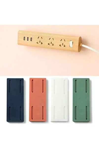 LESGO 5 Li Paket Yapışkanlı Eşya Sabitleme Klipsi Kumanda, Priz, Modem,Tablo Düzenleyici