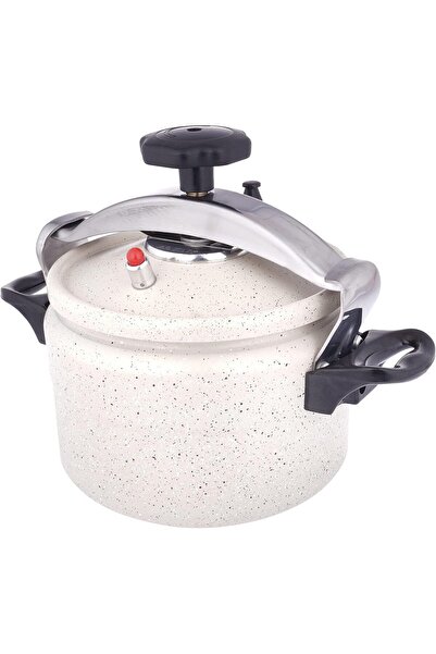 ALSAIF Al Saif Aluminum Granite Pressure Cooker Size: 5Liter, Color: Pearl White