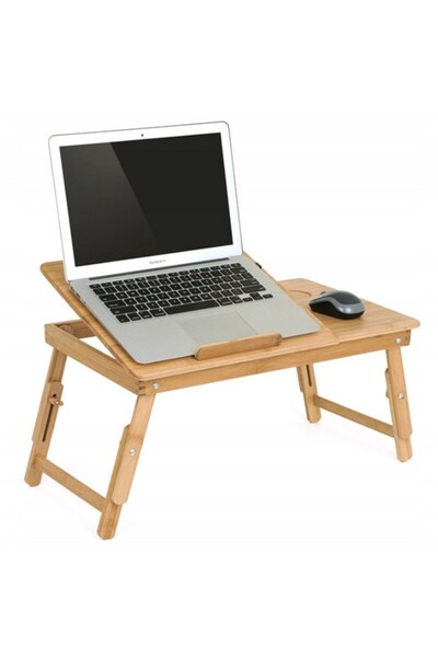 zola Wooden laptop table, adjustable legs, 4-step top tilt, 29.5x50x4 cm