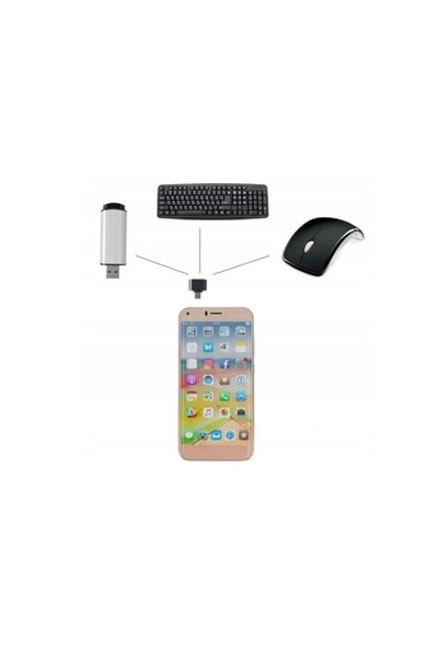 zola Micro USB adapter, USB OTG function, double plug, white, 1.8x1.8x0.9 cm