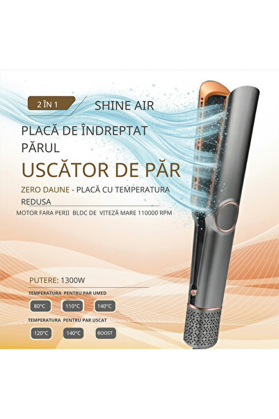 RAPAZ TREND RPZ SHINE AIR Hair Straightener/Dryer, 2 in 1, 1500W, 200 Million Negative Ions, Fast Drying