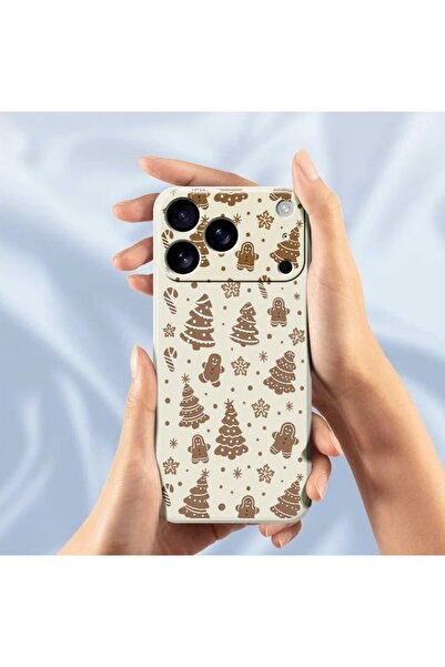 REDz Accessories Christmas Gingerbread Case, For iPhone 17 Pro Max, Camera Protection, Silicone, Cream