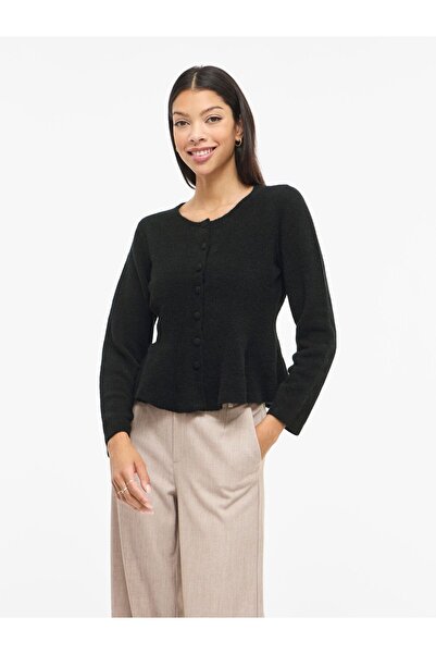 VILA Strickjacke VILUNA Peplum