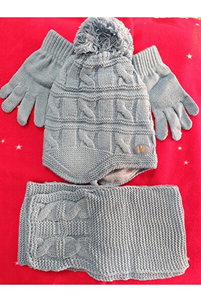 Kitti SCARF BEANIE GLOVES 3-PIECE SET 4-8 YEARS BOY WITH FLEECE INSIDE