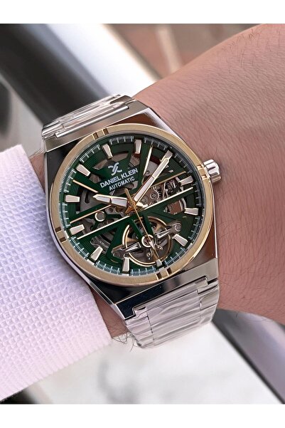 Daniel Klein Automatic Moonlight and Sun Dial Wristwatch with Bracelet Gift 3 Atm Men's Wristwatch Fdk.14268.K5