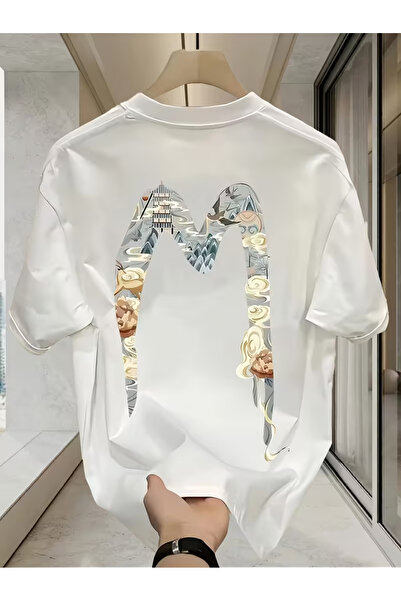 İSMTEXS تي شيرت رياضي للجنسين ذو طابع مناظر طبيعية غامضة مطبوع بأكمام قصيرة