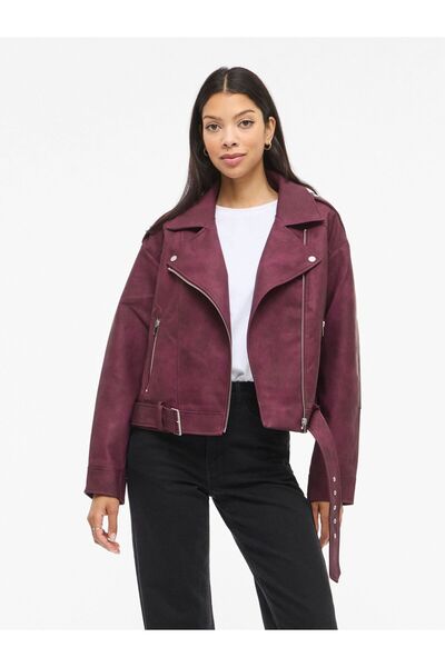 VILA Bikerjacke Reißverschluss