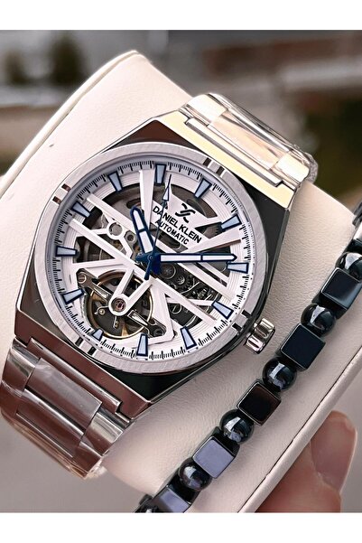Daniel Klein Automatic Moonlight and Sun Dial Wristwatch with Bracelet Gift 3 Atm Men's Wristwatch Fdk.14268.K1