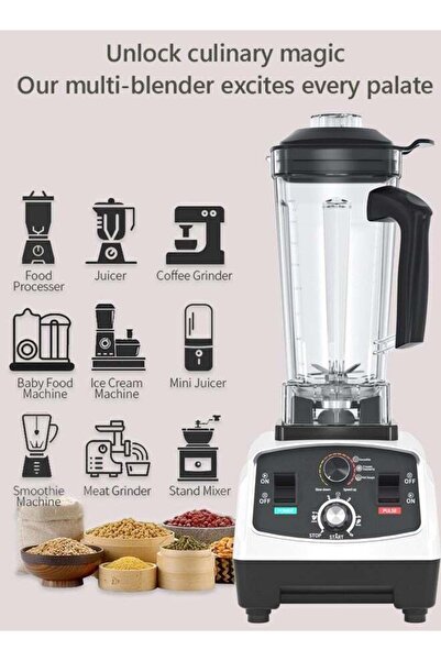 X SPRING Blender Countertop blender Electric Blender with Multi-functional Grain Grinder 2 liter Adjustable
