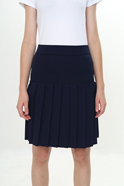 Toontoy Girl's Semi-Pleated School Skirt