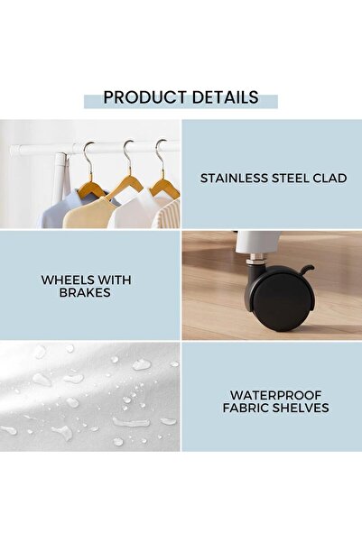 Twinkle Mart Clothes Rack, Single Pole Coat & Clothing Rack (Black)