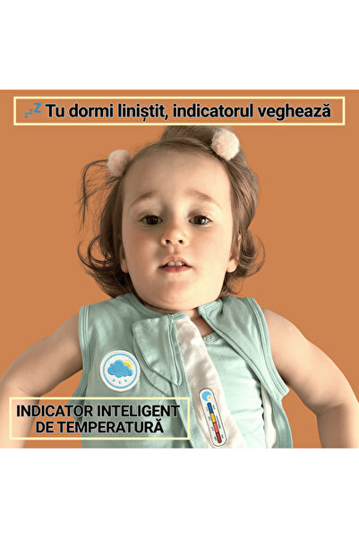 Miriboo Sleeping Bag for Babies and Children, Winter, 1.5 TOG, BAMBOO, Temperature Indicator